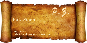 Pot Zobor névjegykártya